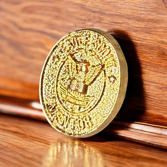 Vintage Eagle Scout Mentor Pin Gold Tone Relief Lapel Pin - Picture 1 of 4